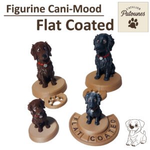 Figurine Flat Coated Retriever personnalisée