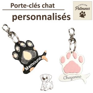 Porte-clés chat personnalisés
