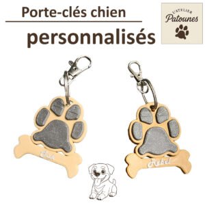 Porte-clés chien personnalisés